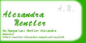 alexandra mentler business card